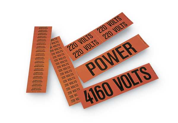 Pipe Mrkr, 480Volts, 1-1/4 in.andSmllr, PK5