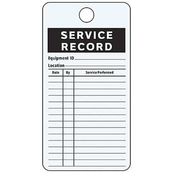 Test Rcd Tag, 4-1/4 x 3 In, Bk/Wht, PK25