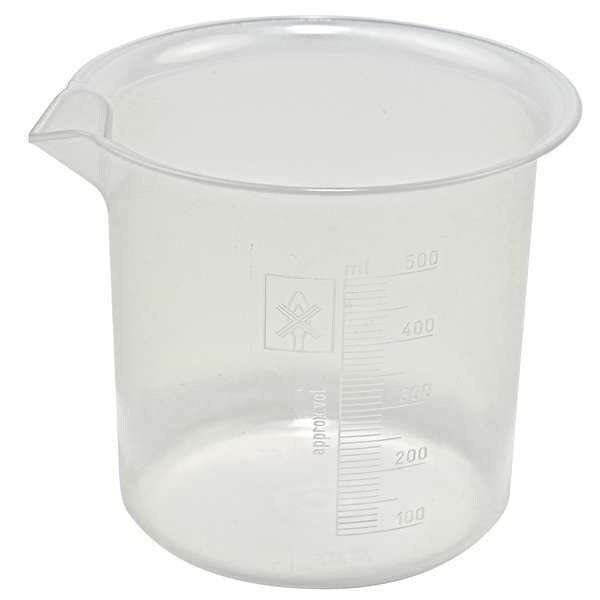 Beaker, Graduated, Poly, 500mL, PK6