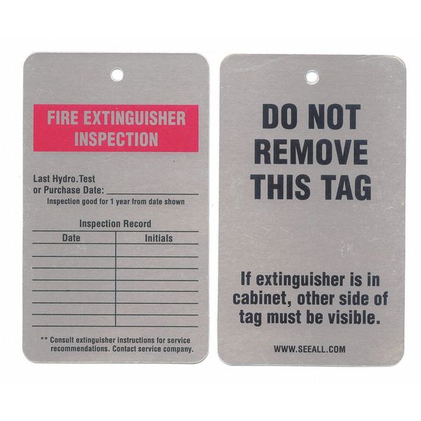Inspect Tag, Embossable Alum, 5