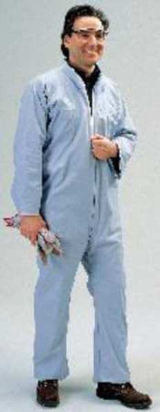 Flame Resistant Coverall, Sky Blue, Pyrolon Plus, M