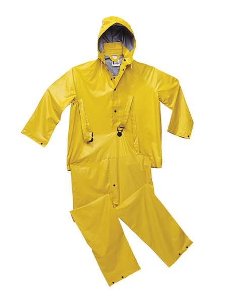 Rain Suit w/Jacket/Bib, Unrated, Yellow, S