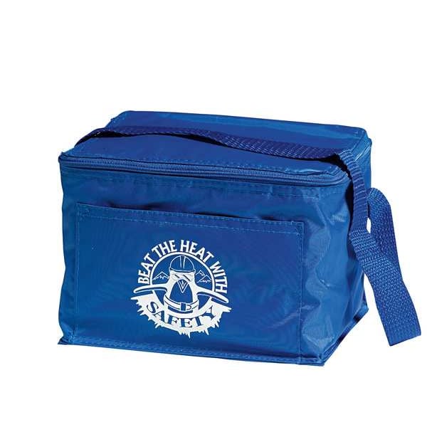 Soft Sided Cooler, 6 Cans, Royal Blue