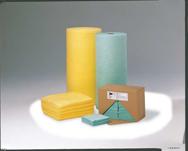 Sorbents, 50 gal. Chemical, Hazmat Absorbed, Green, Polypropylene