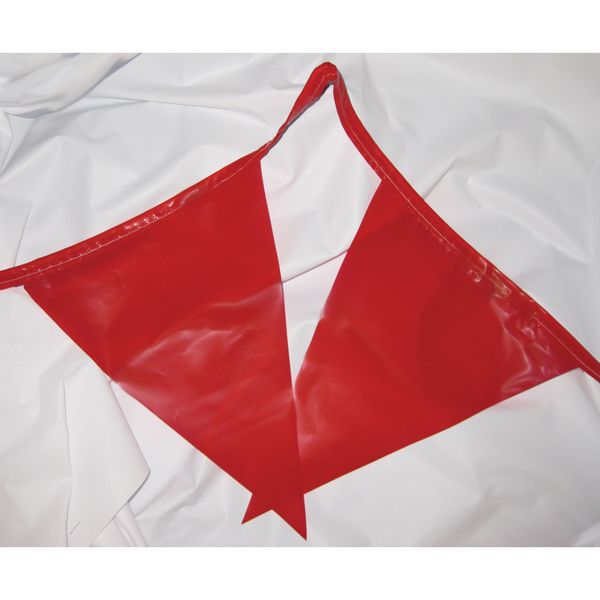 Pennants, Polyethylene, Red, 60 ft.