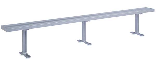 Locker Room Bench, 8 Ft, 2 Pedestals