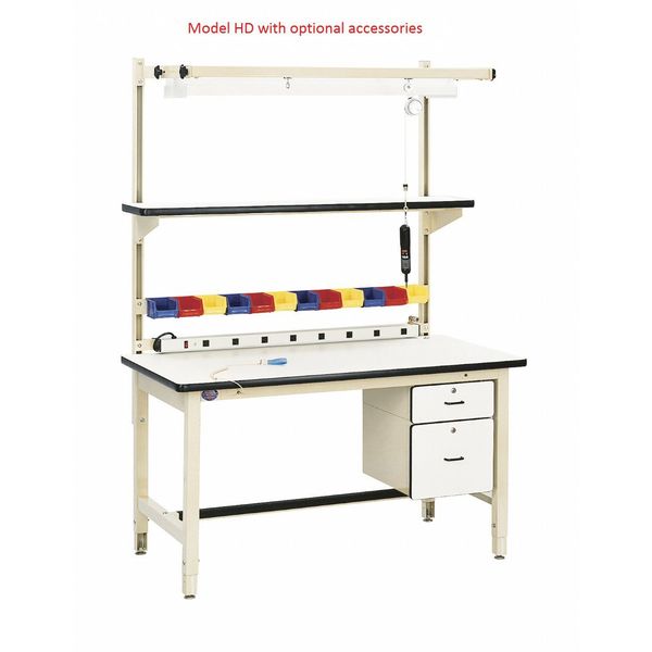 Task Light Frame, 72W x 16D x 30H, Beige