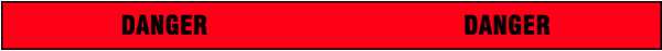 Barricade Tape, Red/Black, 180 ft x 2 In