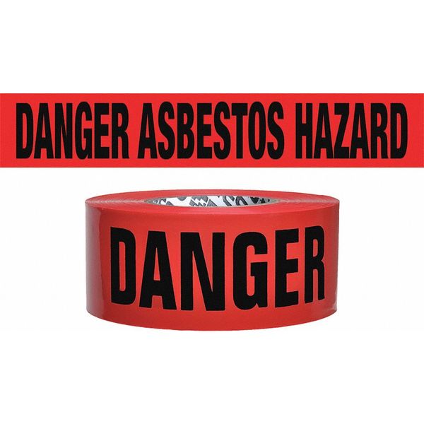 Barricade Tape, Red/Black, 500 ft x 3 In