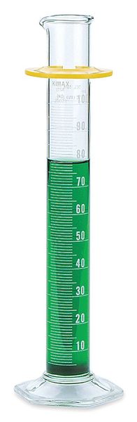 Graduated Cylinder, 1000mL, Glass, Clr, PK4