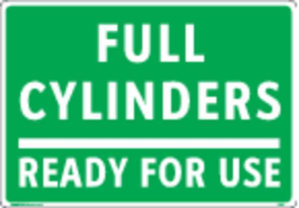Gas Cylinder Sign Label, 7 In. H, 10 In. W
