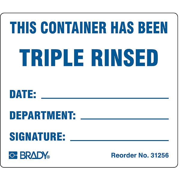 Drum Label, 2-1/2 In. H, PK100