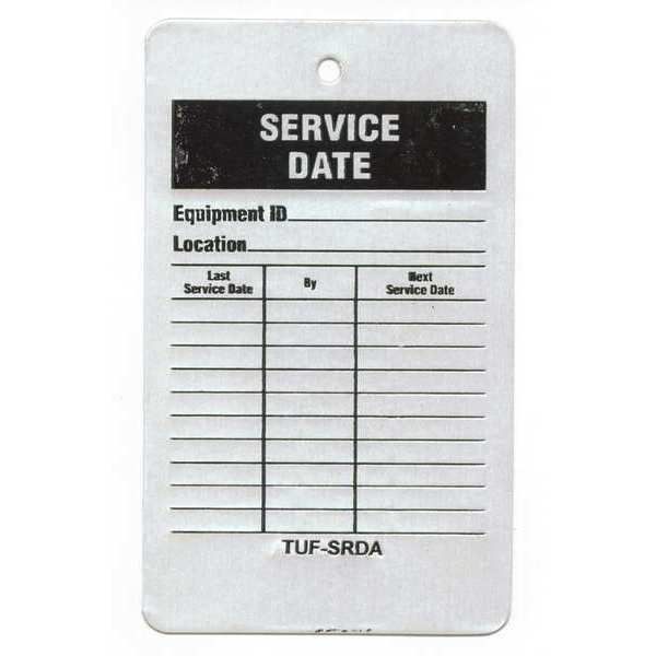 Svce Rcd Tag, 5 x 3