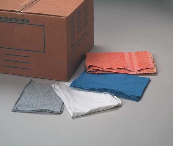 Recycled Cotton T-shirt Cloth Rag 25 lb. Varies, White
