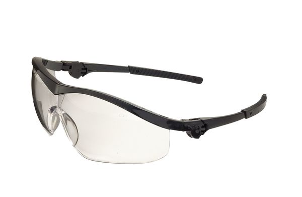 Safety Glasses, Wraparound Clear Polycarbonate Lens, Scratch-Resistant