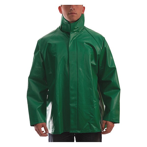 Safetyflex Chemical Splash Jacket, PVC, Green, L