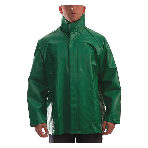 Safetyflex Chemical Splash Jacket, PVC, Green, 3XL