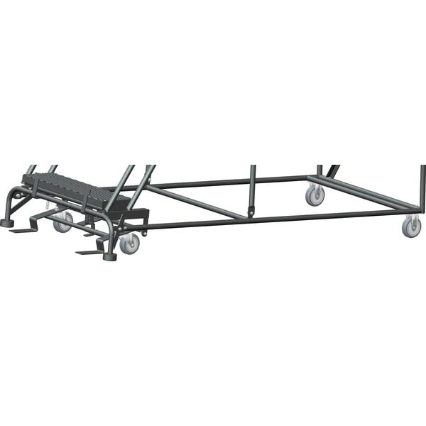113 in H Steel Stock Picking Rolling Ladder, 8 Steps
