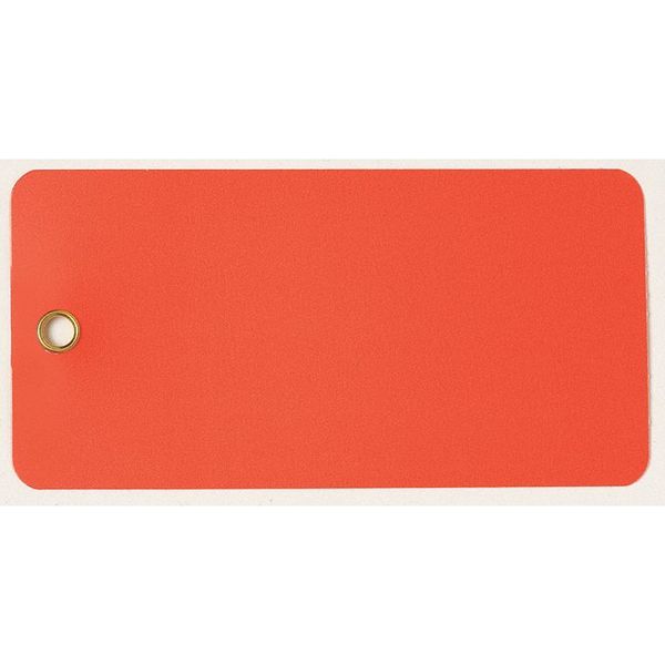 Blank Tag, 3-3/4 x 1-7/8 In, R, Vinyl, PK25