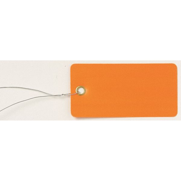 Blank Tag, 2-3/4 x 1-3/8 In, Orn, PK25