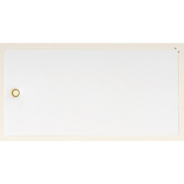 Blank Tag, 5-1/4 x 2-5/8 In, Wht, PK25