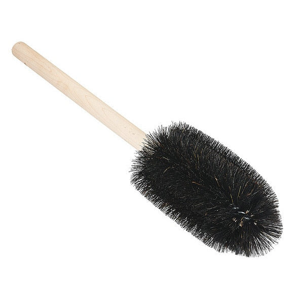 Beaker, Jar and Cylinder Brush, 10 in L Handle, 6 in L Brush, Black, 16 in L Overall