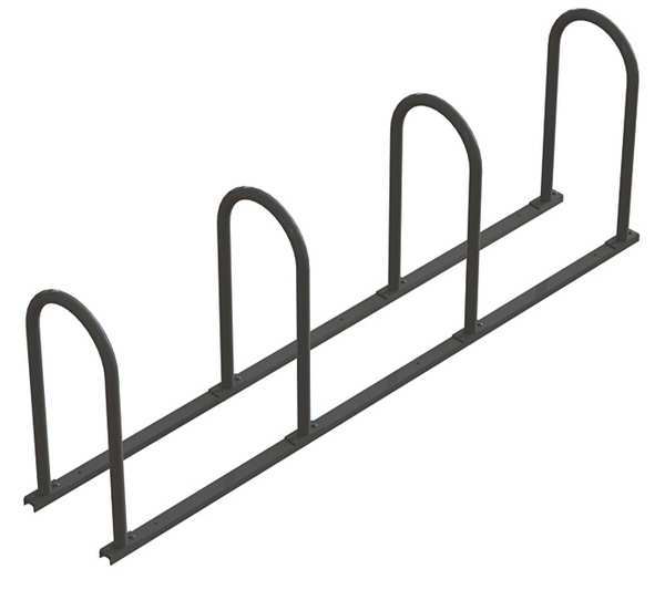 Bike Rack, 2-Sided, 8-Bike, Black/Silver