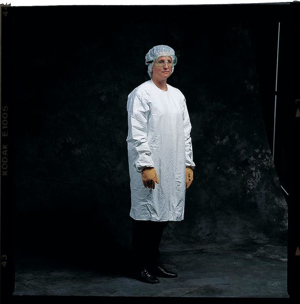 Disp. Coat, M, Proclean, White, PK30