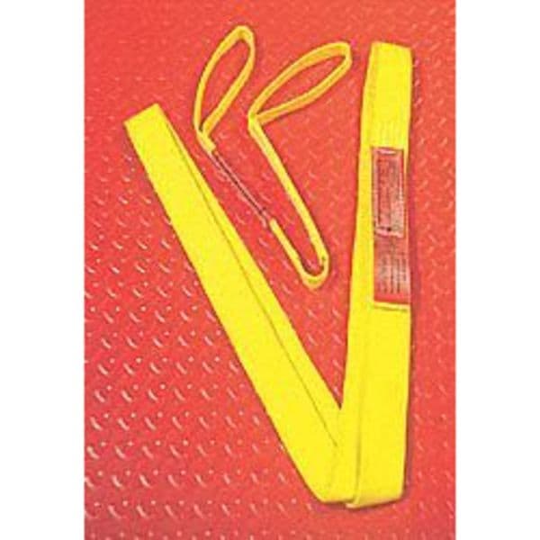 Web Sling, Endless, 8 ft L, 2 in W, Nylon, Yellow