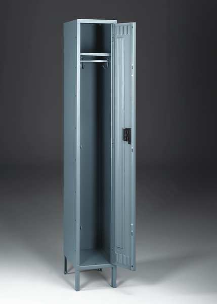 Wardrobe Locker, 12 in W, 18 in D, 78 in H, (1) Wide, (2) Openings, Sand