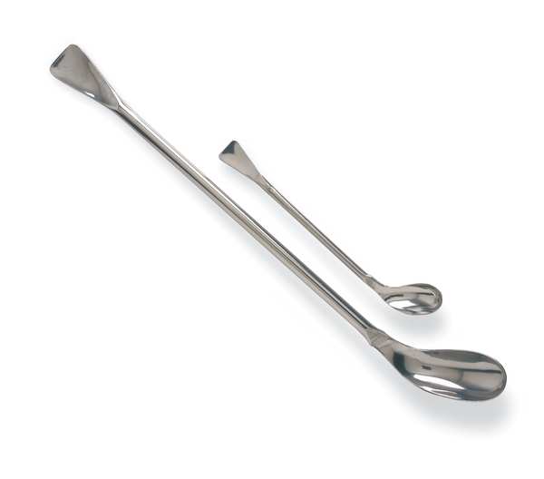 Lab Spoon w/Spatula, 304SS, 1.7ml Capacity