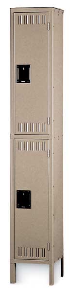 Wardrobe Locker, 12 in W, 12 in D, 12 in H, (2) Tier, (3) Wide, Sand
