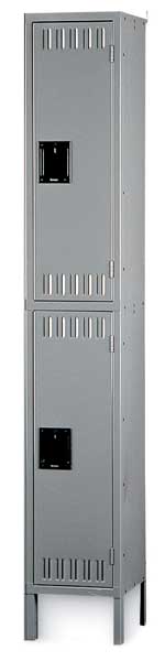 Wardrobe Locker, 36 in W, 15 in D, 78 in H, (2) Tier, (3) Wide, Sand