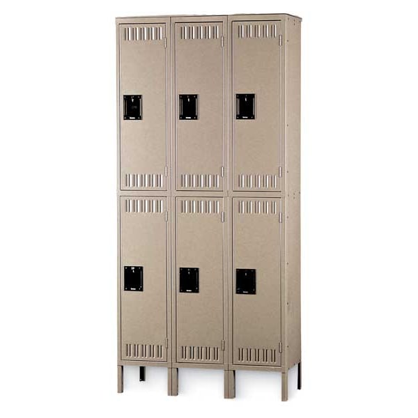 Wardrobe Locker, 12 in W, 12 in D, 12 in H, (2) Tier, (3) Wide, Gray