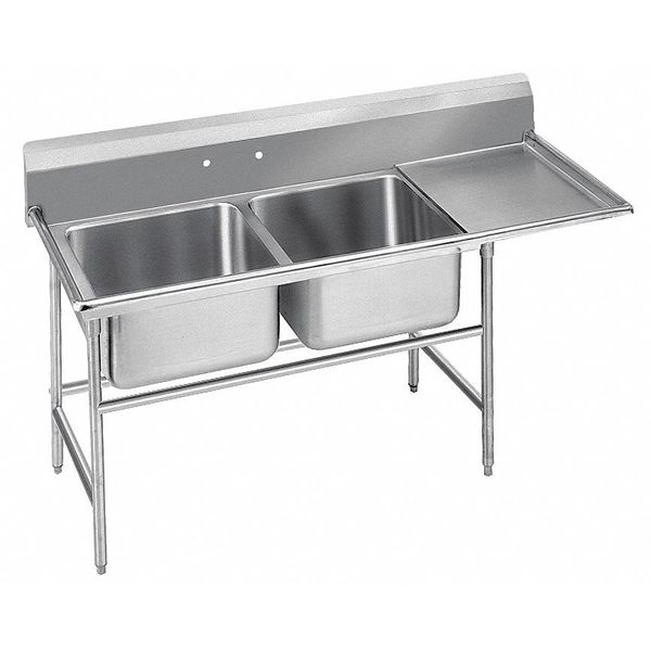 Floor Mount Scullery Sink, Stainless Steel Bowl Size 16