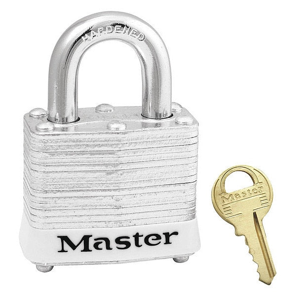 Lockout Padlock, KA, White, 1-1/4
