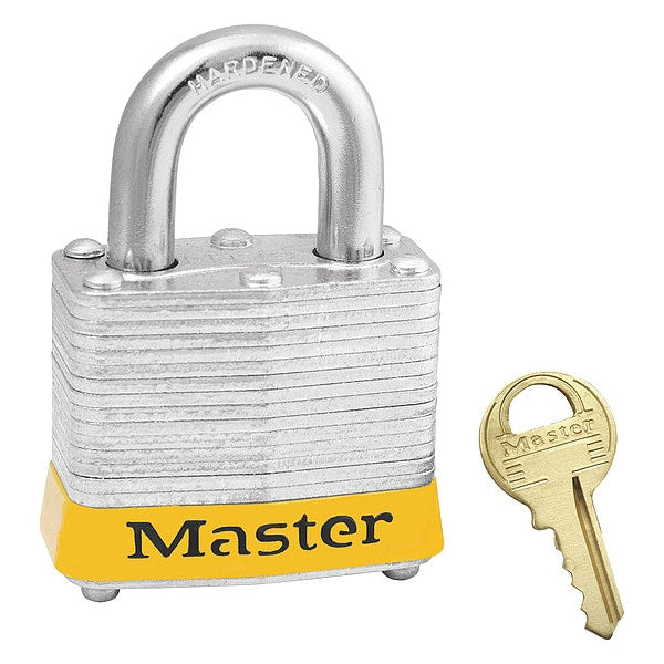 Lockout Padlock, KD, Yellow, 1-1/4