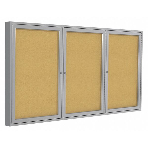 Enclosed Cork Bulletin Board 36x72