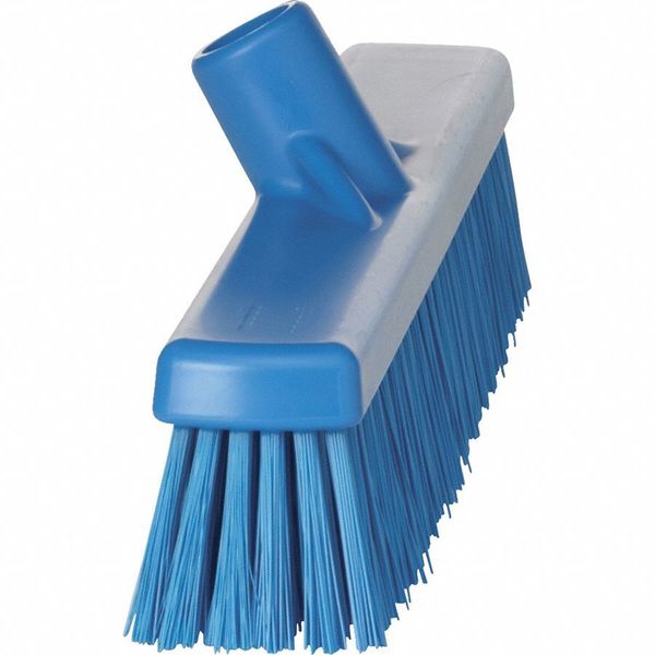 16 in Sweep Face Broom Head, Soft/Stiff Combination, Synthetic, Blue