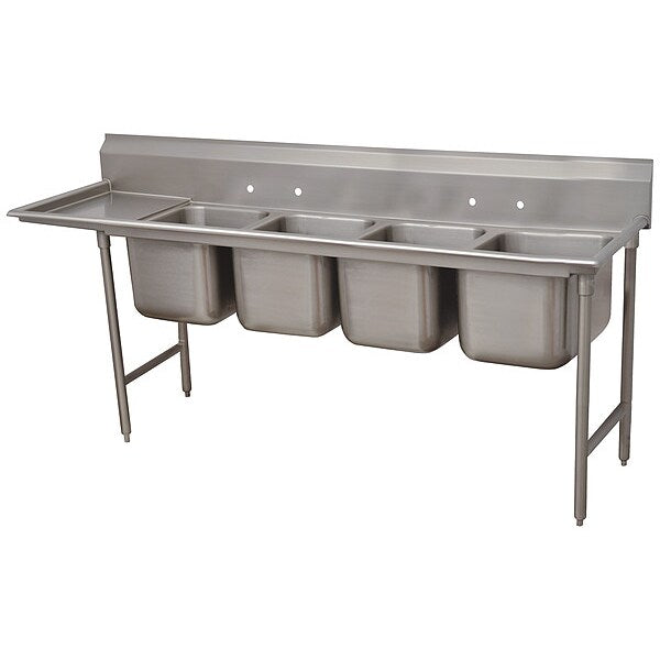 31 in W x 133 in L x 42 in H, Floor Mount, 18 ga. 304 Stainless Steel