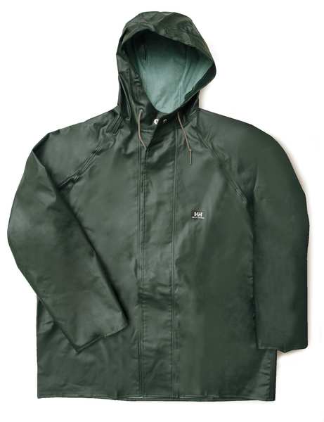 Rain Jacket with Hood, Green, M