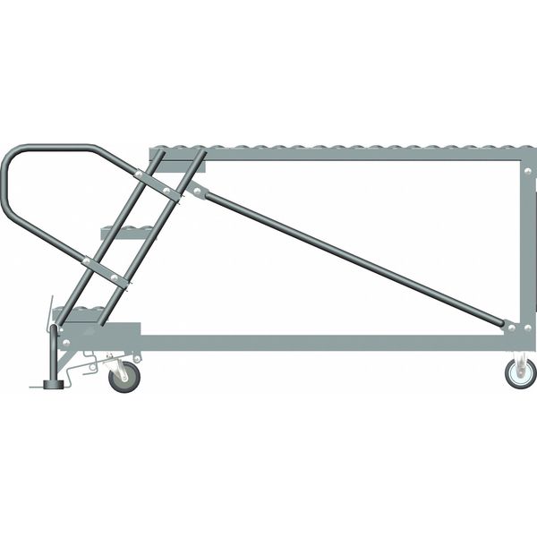 Roll Work Platform, Steel, Single, 30 In.H
