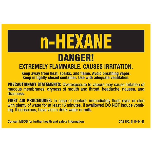 Chemical Label, 5 In. W, PK25