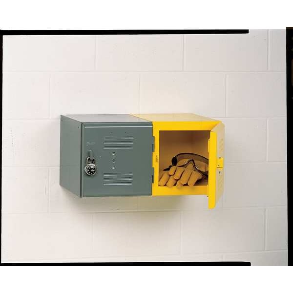 Box Locker, 12 in W, 12 in D, 12 in H, (1) Tier, (1) Wide, Office Gray