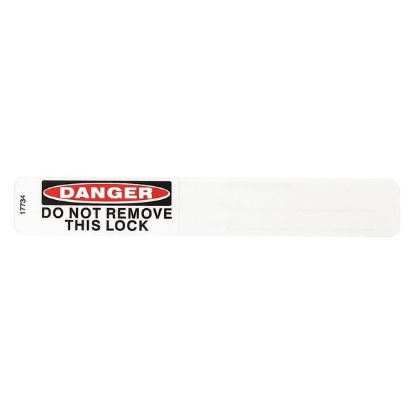 Padlock Label, 3/4 In. H, 5 In. W, PK25, Y604357