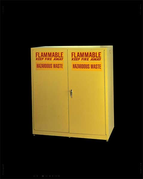 Vertical Drum Cabinet, 55 Gal., Yellow