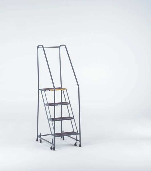 153 in H Steel Rolling Ladder, 12 Steps