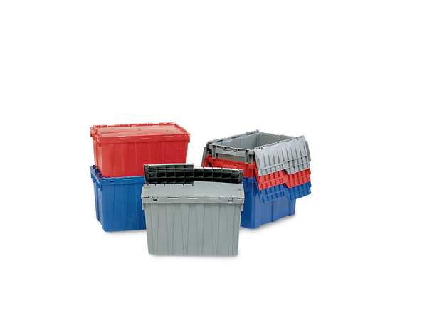 Translucent Attached Lid Container, Plastic