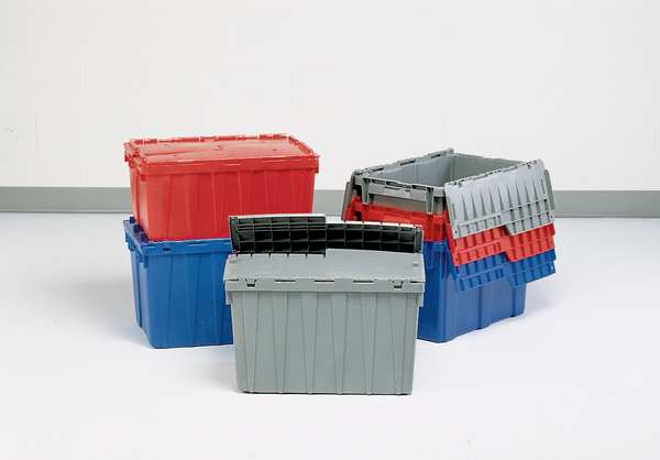 Translucent Attached Lid Container, Plastic
