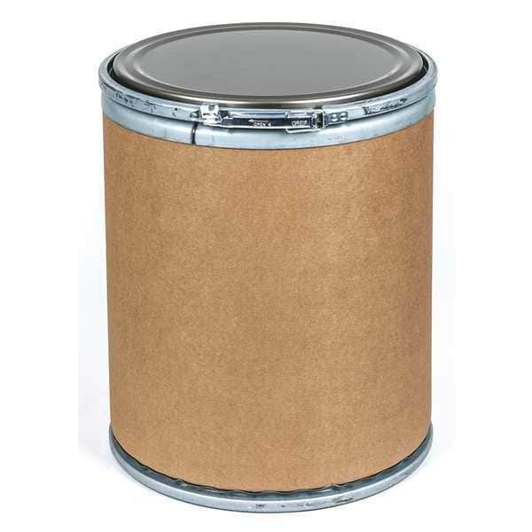 Open Head Transport Drum, Fiber, 15 gal, Unlined, Brown